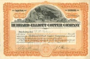Hubbard-Elliott Copper Co. - Stock Certificate